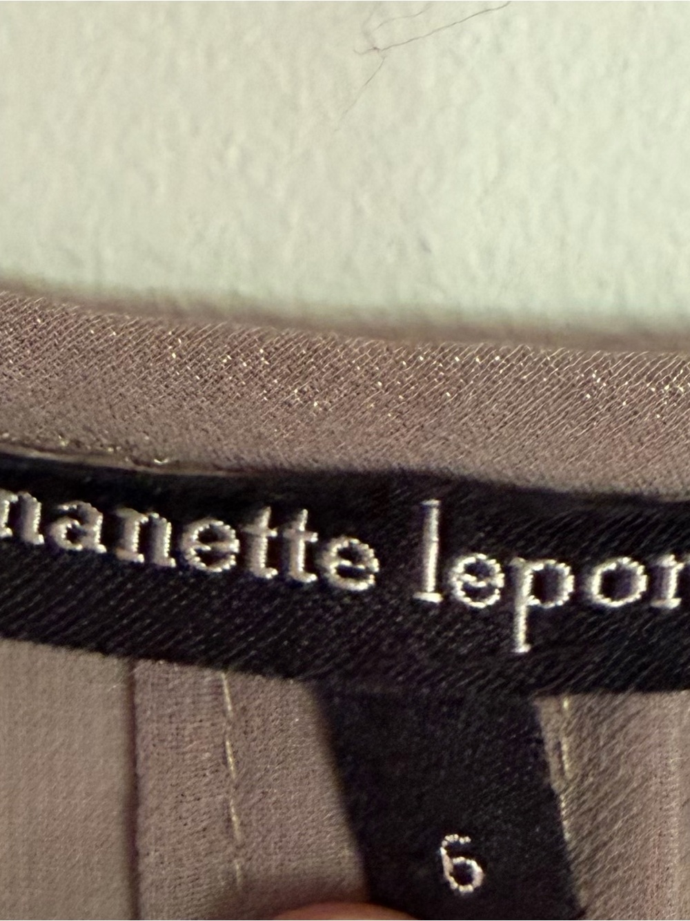 NWOT Nanette Lepore Ruffle Front Shimmery Nude Taupe Blouse 6 S Small - Picture 3 of 4